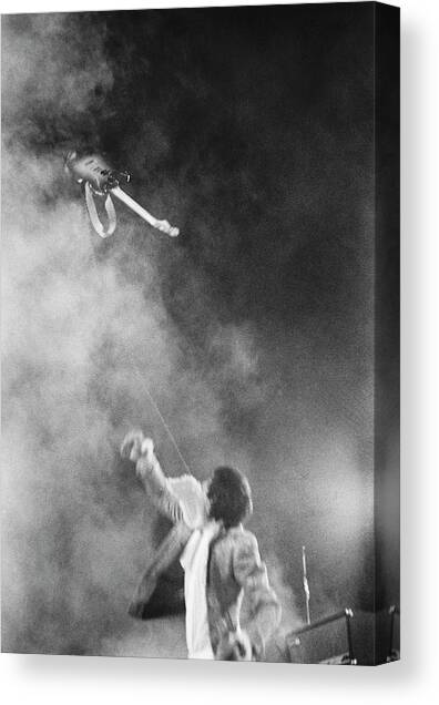 The Who Performing In Flint, Mi Canvas Art Print by Michael Ochs Archives