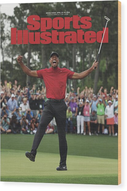 Tiger Woods, 2019 Masters Tournament Champion Sports Illustrated Cover Wood Print