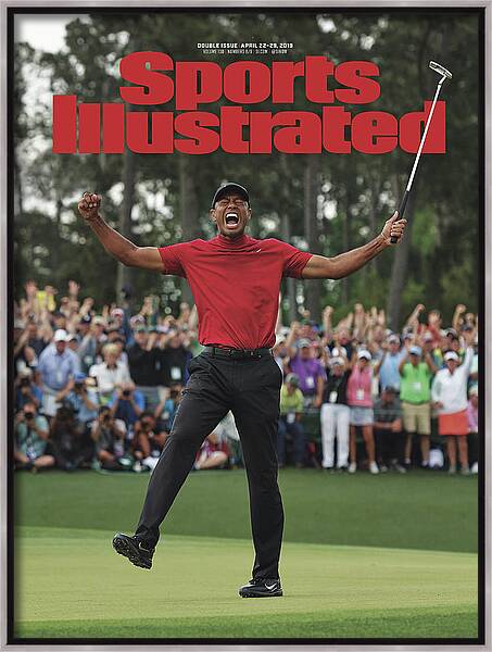 Tiger Woods, 2019 Masters Tournament Champion Sports Illustrated Cover Framed Canvas Print