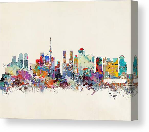 Tokyo skyline  Canvas Art Print by Bri Buckley