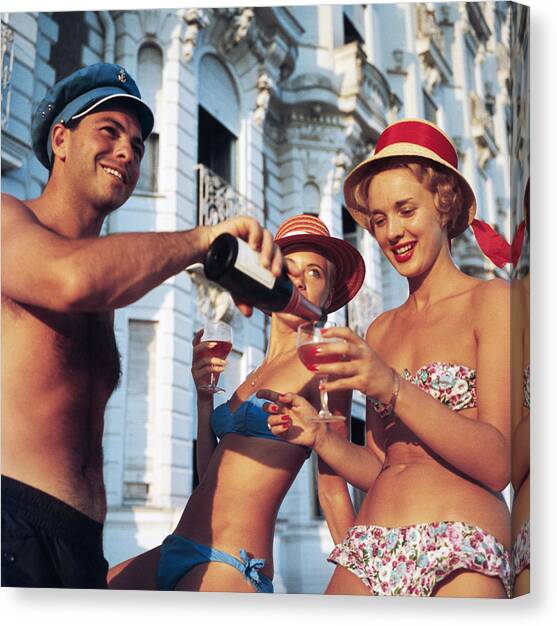 Top Up Canvas Art Print by Slim Aarons