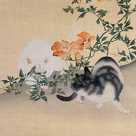 Two Cats by Japanese School