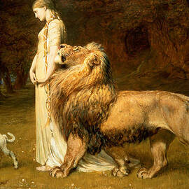 Una and Lion from Spensers Faerie Queene by Briton Riviere