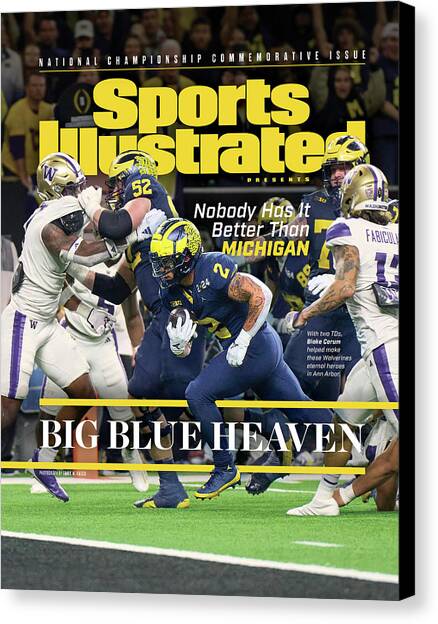 University of Michigan, 2024 College Football National Championship Issue Cover Canvas Art Print by Sports Illustrated