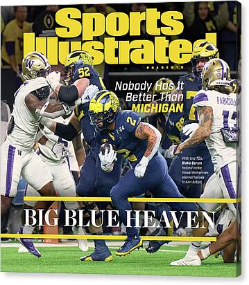 University Of Michigan, 2024 College Football National Championship Issue Cover Canvas Print