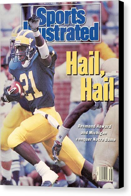 University Of Michigan Desmond Howard Sports Illustrated Cover Canvas Art Print by Sports Illustrated