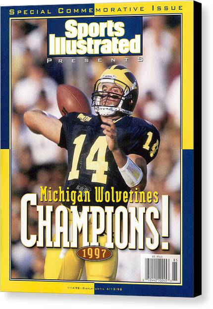 University Of Michigan Qb Brian Griese, 1997 Ncaa National Sports Illustrated Cover Canvas Art Print by Sports Illustrated