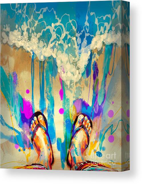 Vacation Time Canvas Art Print by Tithi Luadthong
