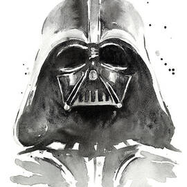 Darth Vader Watercolor by Olga Shvartsur