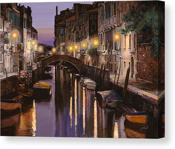 crepuscolo a Venezia Canvas Art Print by Guido Borelli