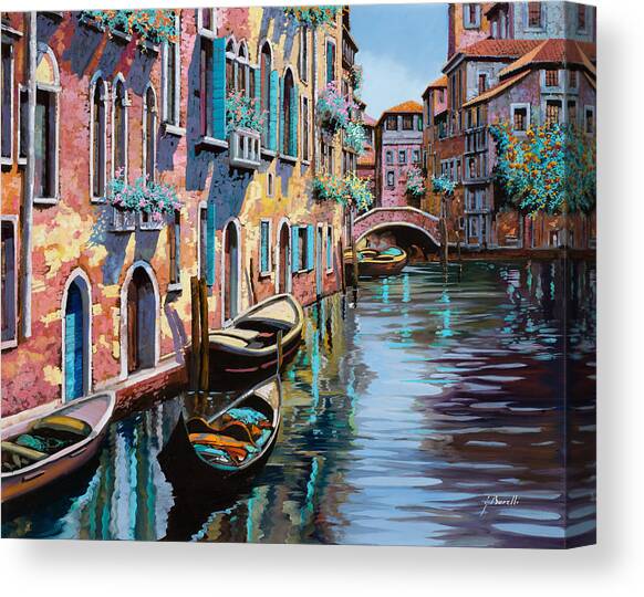 Venezia Tutta Rosa Canvas Art Print by Guido Borelli