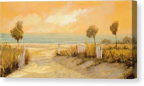Verso La Spiaggia Canvas Art Print by Guido Borelli