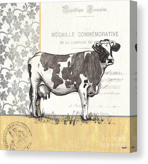 Vintage Farm 4 Canvas Art Print by Debbie DeWitt