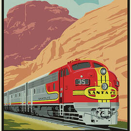 Vintage Travel by Rail Poster by Jim Zahniser