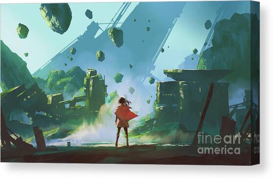 Visit a lost village Canvas Art Print by Tithi Luadthong