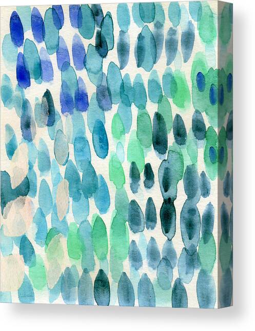 Waterfall 2- Abstract Art by Linda Woods Canvas Art Print by Linda Woods