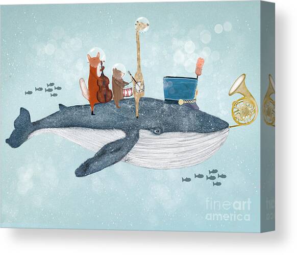 Whale Song Canvas Art Print by Bri Buckley