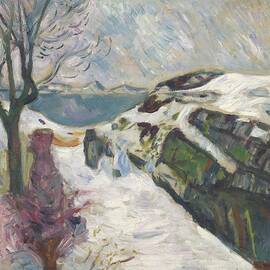 Winter Landscape From Kragero by Edvard Munch