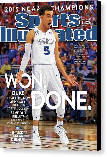 Won. Done. 2015 Ncaa Champions Sports Illustrated Cover Canvas Art Print by Sports Illustrated