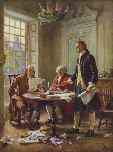 Writing The Declaration Of Independence Poster