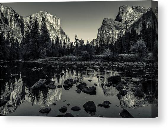 Yosemite National Park Valley View Reflection Canvas Art Print by Scott McGuire