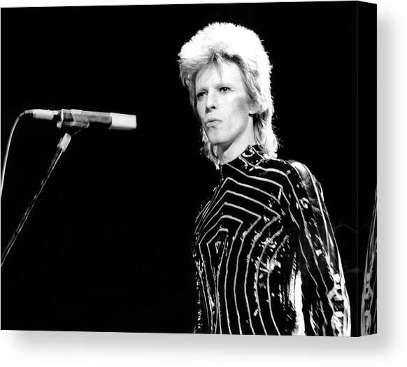 Ziggy Stardust Era Bowie In La Canvas Art Print by Michael Ochs Archives