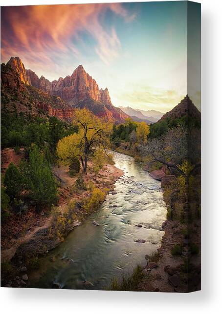Zion National Park Canvas Art Print by Michael Zheng